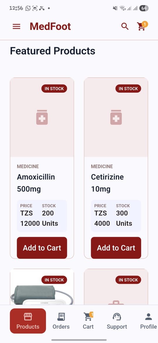 MedFoot App Screen 3